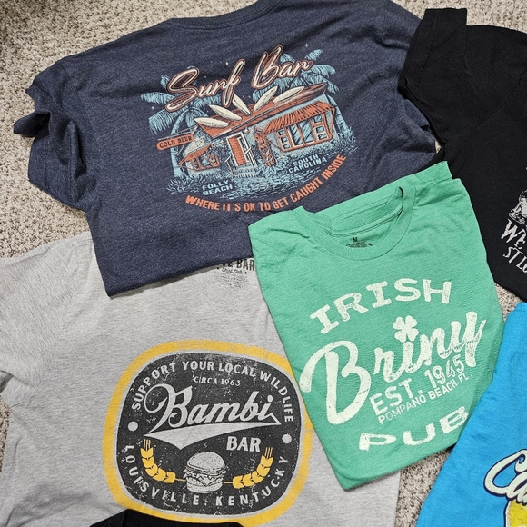 Set of 8 Dive Bar Tees, Size Medium - Picture 2 of 6